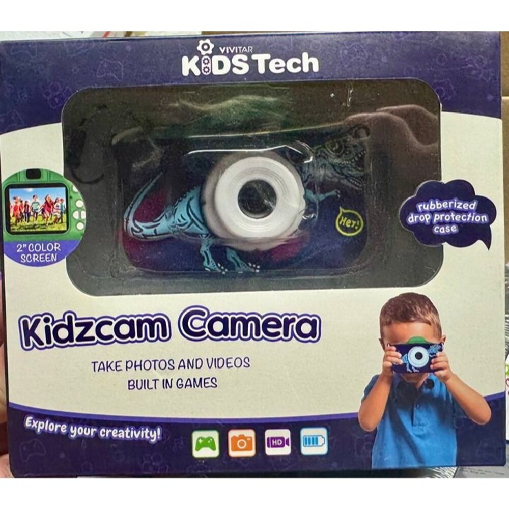 Vivitar Kidzcam Dino Fun Cam – Kids’ 1080p Video Camera with Games